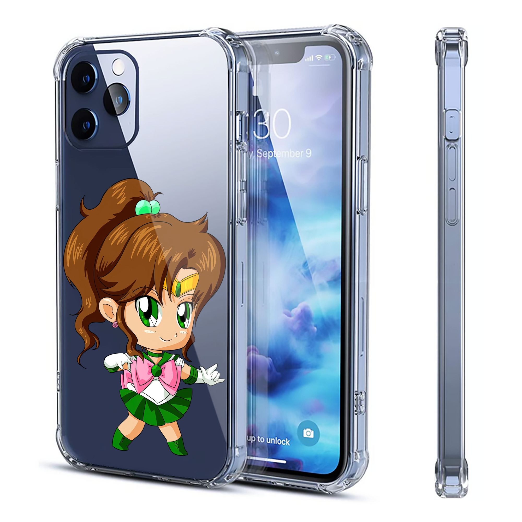 （画像用） 美少女戦士セーラームーン 木野 まこと きの まこと Sailor Moon Kino Makoto （セーラージュピター；Sailor Jupiter） 【iPhone 12シリーズ対応】透明スマホケース（クリアソフトケース）